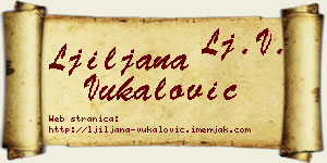 Ljiljana Vukalović vizit kartica